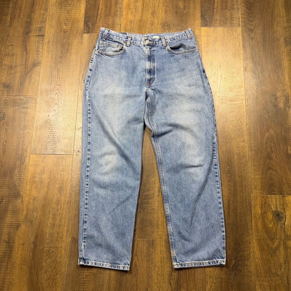 Vintage 90s Levi's 550 Jeans Mens 36x30 Light Wash Relaxed Baggy Made USA